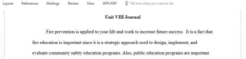 How can information you learned in fire prevention be applied to your life or work to increase your future success