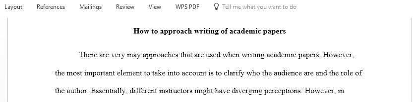 How to approach writing of academic papers