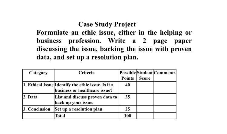 Ethics Case Formulation