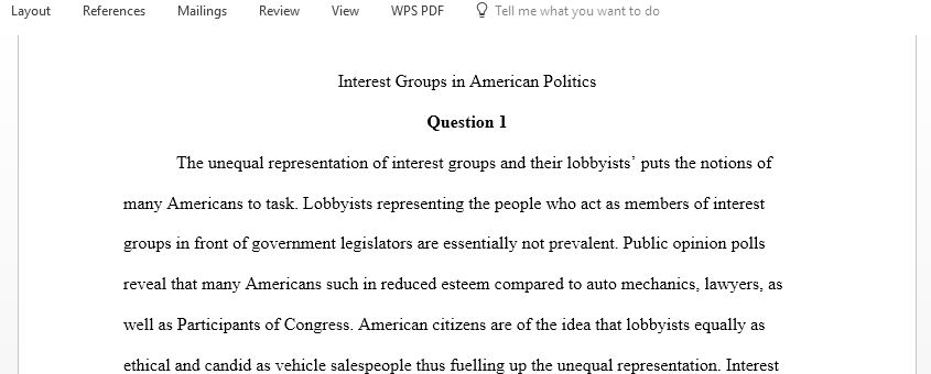 Interest groups in american politics