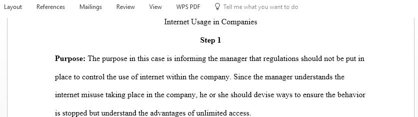 Internet Usage in Companies