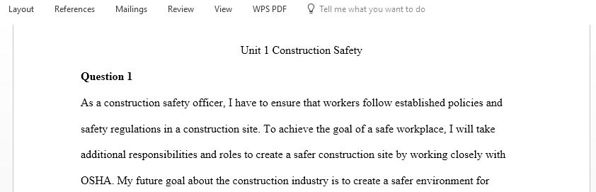 Introduce yourself and share your future goals in relation to the construction industry