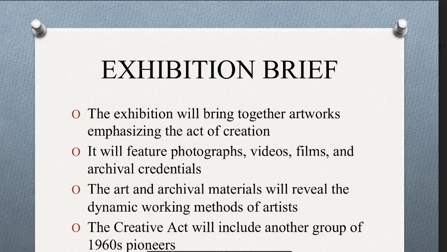 Major issues of the creation process of a temporary exhibition