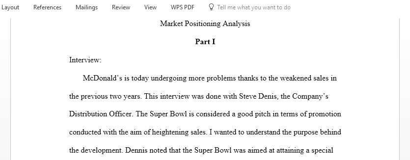 Market positioning analysis