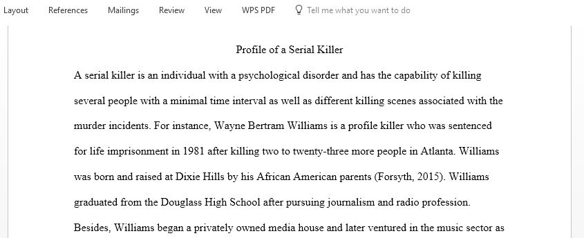 Research a serial killer, describe their childhood, education, employment and family life