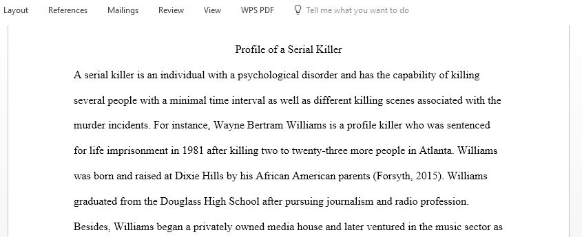 Research a serial killer, describe their childhood, education, employment and family life