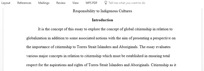 Responsibility to Indigenous Cultures & People