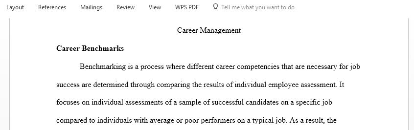 Using the Business Source Complete online database and the United States of Labor website research the following areas connected to career management