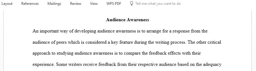 What is Audience Awareness