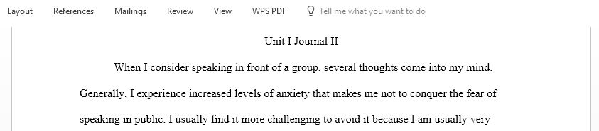 When you consider speaking in front of a group what thoughts come to your mind