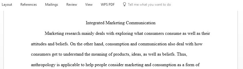 Why are anthropology, sociology and psychology so important to integrated marketing communications research