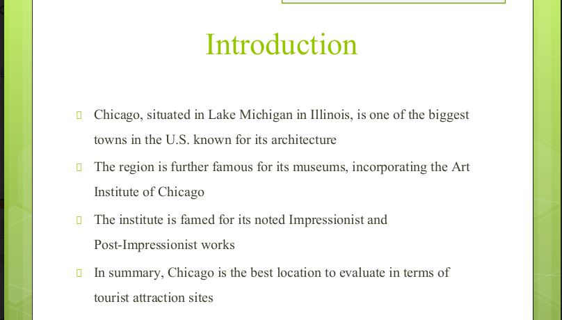 You are the Director of your local or state Chamber of Commerce,  Your goal is to develop a presentation highlighting attractions that would draw visitors to your town or state