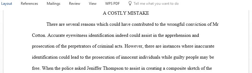 eyewitness identification based on the information provided by both the victim and the police officer, analyze the problems in identifying the suspect