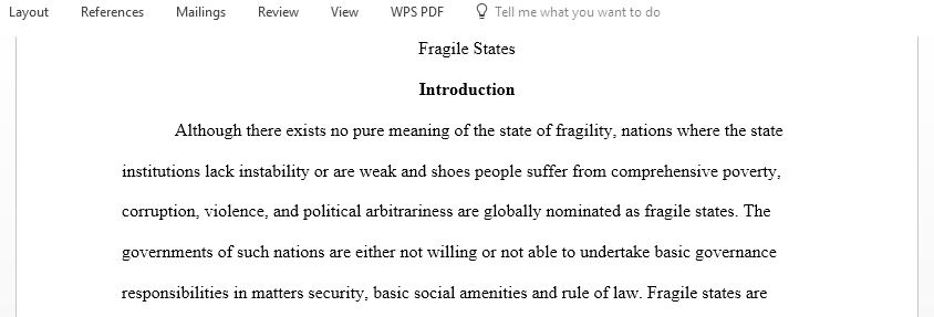 what are the characteristics of fragile states and why have they become a priority for donors over the last ten years