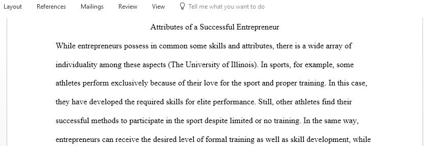 Attributes of a Successful Entrepreneur