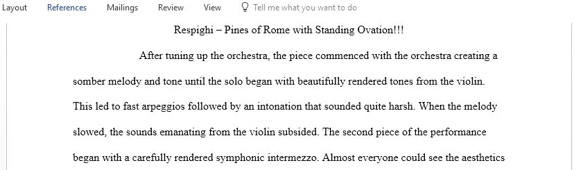 Discuss Pines of Rome with standing ovation