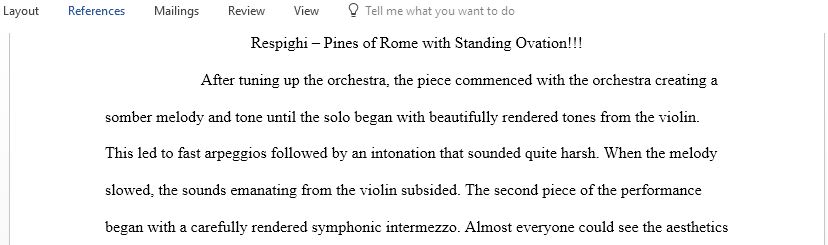 Discuss Pines of Rome with standing ovation
