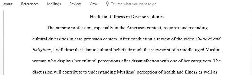 Health and Illness in Diverse Cultures case study