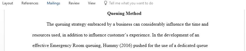 How changes to a queueing system in emergency ER rooms can improve the quality of care for the patients