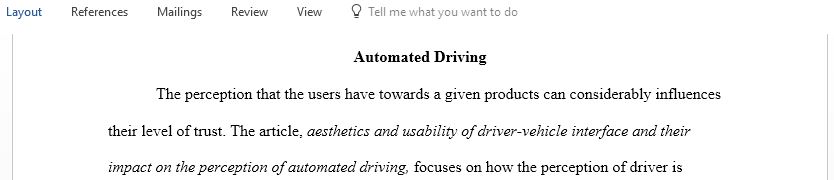 Investigation of Aesthetics and Usability of Driver-Vehicle Interfaces and Their Impact on the Perception of Automated Driving