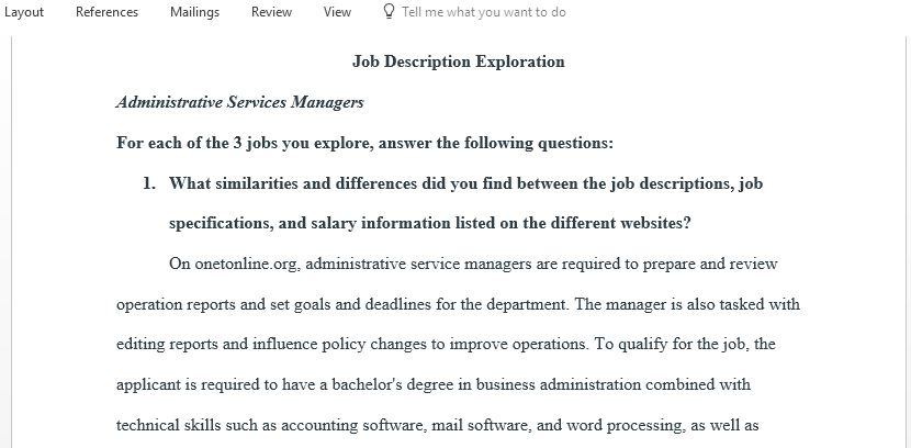 Job Description Exploration