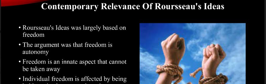 Rousseau assumptions about the two types of freedom and how these lead to his theoretical argument about the role of the sovereign