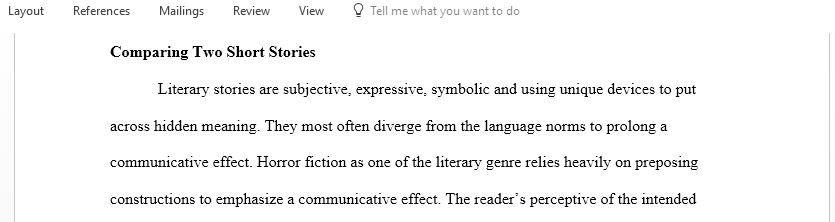 Write a polished essay discussing the great contrast in tone and plot between Woolf's A Haunted House and Poe's The Tell-Tale Heart