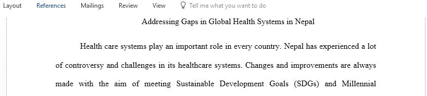 Addressing Gaps in Global Health Systems