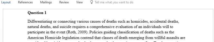 Compare and contrast the fundamental differences in natural death accidental death suicide and homicide