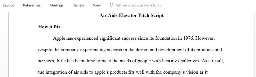 Create and record an elevator pitch for your new product or service 