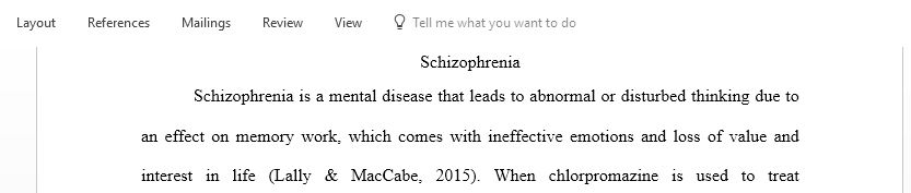 Discuss Schizophrenia