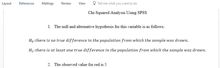Enter and analyze the following data in SPSS
