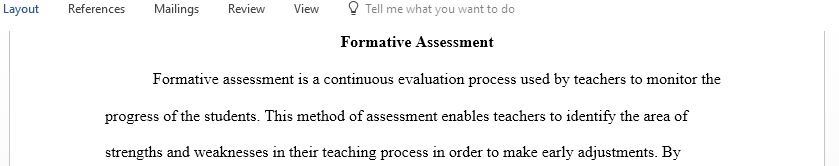 Formative assessment