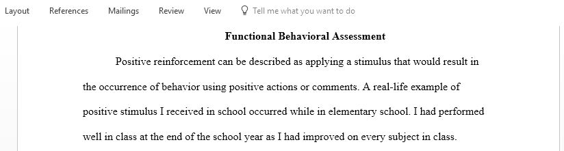 Functional Behavioral Assessment