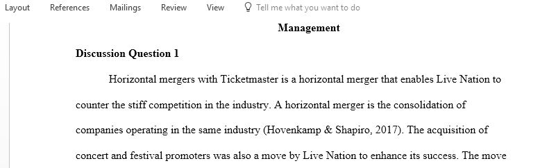 How has the company used horizontal mergers and acquisitions to strengthen its competitive position