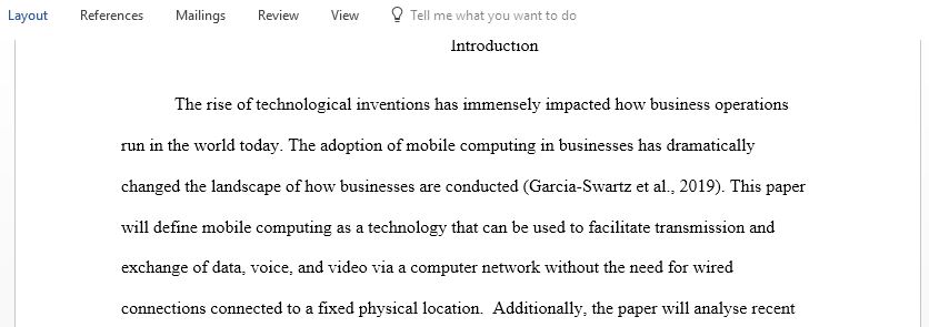 Impact of Mobile Computing on Businesses