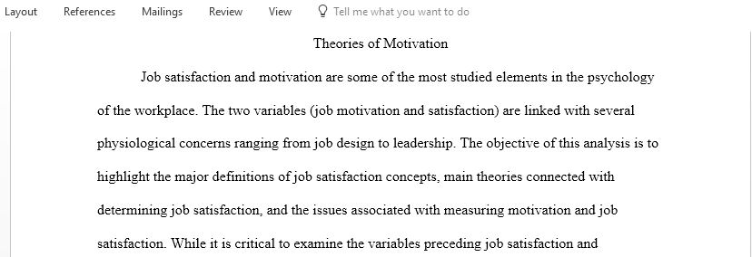 Importance of motivation and job satisfaction theory