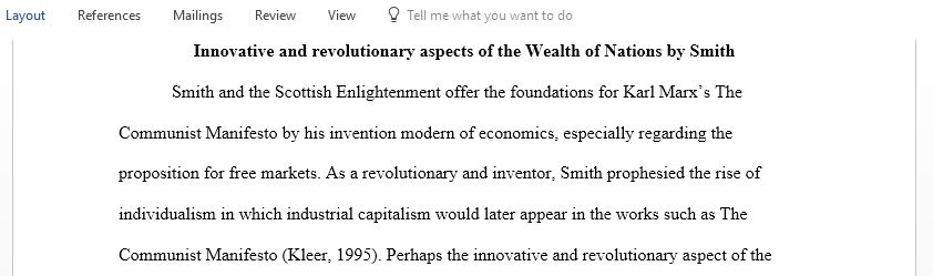 In what ways was Smiths Wealth of Nations innovative and revolutionary