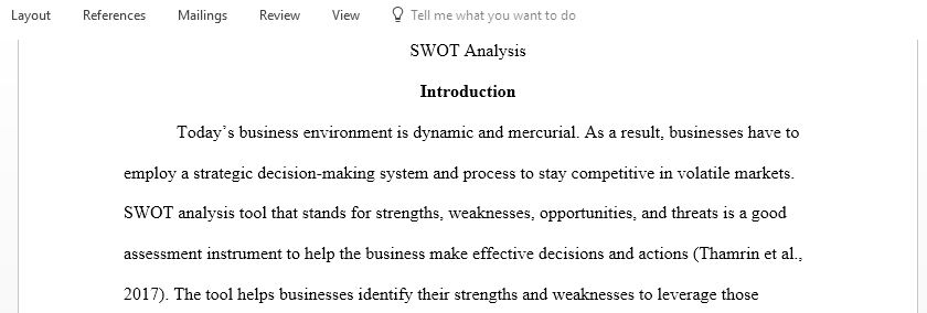 NutriWater Company SWOT Analysis