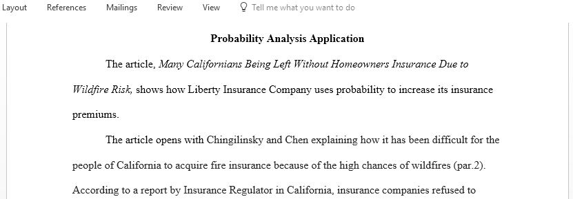 Probability Analysis Application