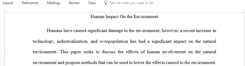 Reassess your knowledge of our impact on the environment and how we can lower this impact