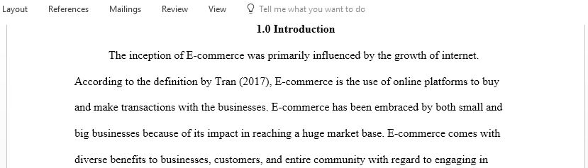 Research on E-commerce how it started and how people benefit from it
