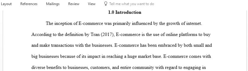 Research on E-commerce how it started and how people benefit from it