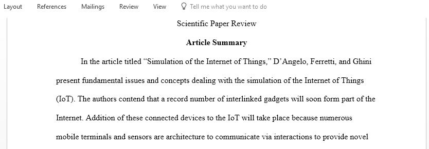 State of the art review for types of Internet of Things simulators