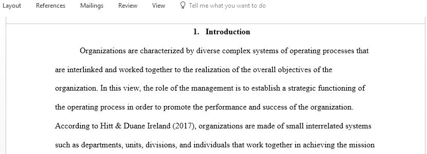 Strategic Management of Operating Processes and Their Impact on the Organizations Performance