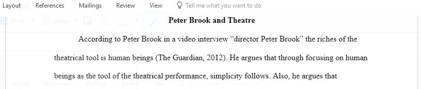What is the richest of theatrical tools according to Peter Brook in the Video interview 