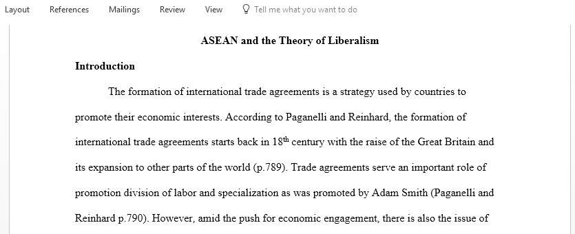 Write a research paper that uses an international relations theory to explain a particular aspect of international relations of a country of your own choosing