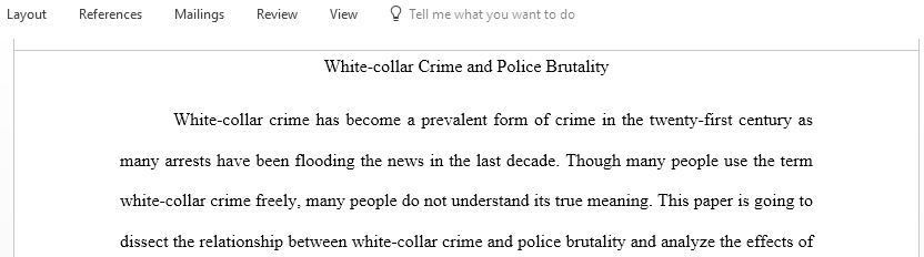 Analyze a topic of your choosing related to white-collar crime