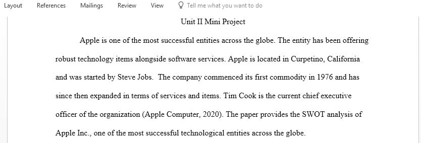 Apple Inc SWOT Analysis