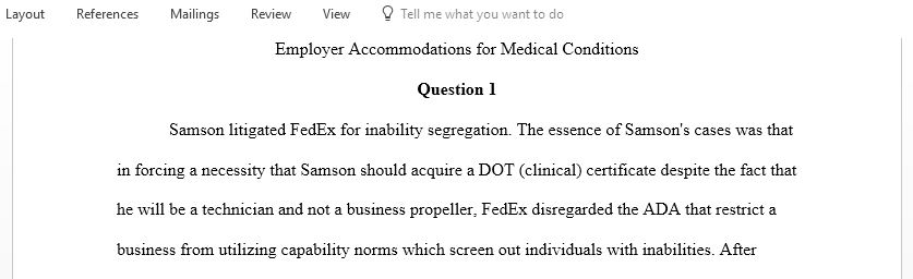 Employer Accommodations for Medical Conditions